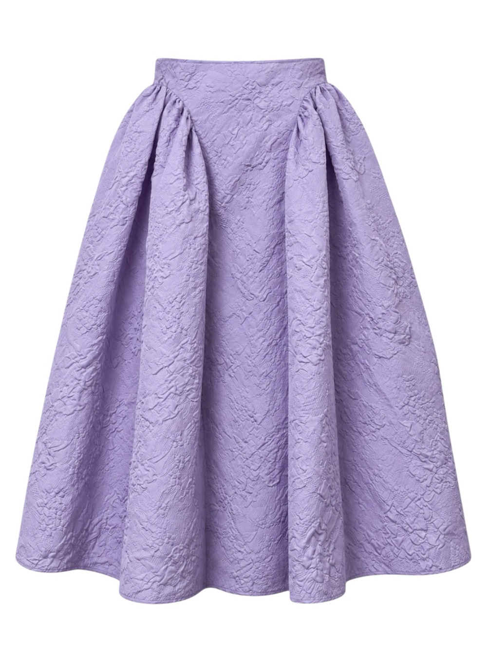 Cecilie Bahnsen Purple Faviola Dahlia Matelassé Midi Skirt